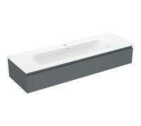 Mexen Rivel gabinete de baño 140 cm con lavabo Vela, 1 cajón, acanalado, grafito mate/blanco mate - 91A20-14023-1-BF66-W23M0 82750 5905315500557