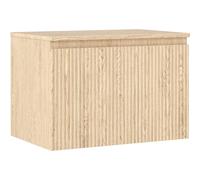 Mexen Rivel gabinete de baño para lavabo de 70 cm con encimera, 1 cajón, estriado, roble - 91A20-07047-1-BFC81 81183 5905315475046