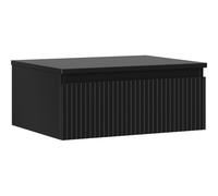 Mexen Rivel mueble de baño bajo lavabo de 60 cm con tapa, 1 cajón, acanalado, negro mate - 91A20-06023-1-BFC71 80953 5905315474438