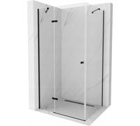 Mexen Roma cabina de ducha abatible 70 x 90 cm, transparente, negra - 854-070-090-70-00 3706 5907709175549