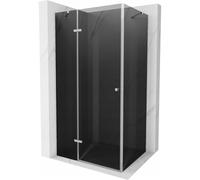 Mexen Roma cabina de ducha con puerta abatible 110 x 70 cm, grafito, cromo - 854-110-070-01-40 3758 5907709103320