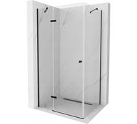 Mexen Roma mampara de ducha abatible 110 x 90 cm, transparente, negra - 854-110-090-70-00 3730 5907709103733
