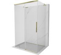 Mexen Rox-3S L cabina de ducha de 3 lados corredera 125 x 70 cm, transparente, dorada - 8C2L-125-070-50-00-3S 86963 5905315756350