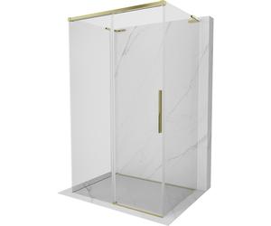 Mexen Rox-3S L cabina de ducha de 3 lados corredera 90 x 85 cm, transparente, dorada - 8C2L-090-085-50-00-3S 87028 5905315756732