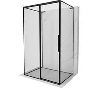 Mexen Rox-3S L cabina de ducha de 3 lados deslizante izquierda 140 x 85 cm, marco negro, negro - 8C2L-140-085-70-70-3S-L 88707 5905315767639