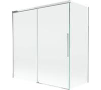 Mexen Rox biombo de ducha de 2 hojas correderas 150 + 70 x 150 cm, transparente, cromo - 8C9-150-070-01-00 84390 5905315707703