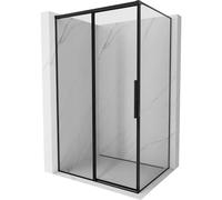 Mexen Rox cabina de ducha deslizante izquierda 150 x 75 cm, marco negro, negro - 8C2-150-075-70-70-L 82945 5905315690166