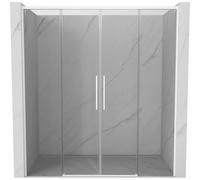 Mexen Rox Dúo puertas de ducha correderas 180 cm, transparente, blanco - 8C2-180-002-20-00 85278 5905315747938