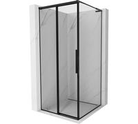 Mexen Rox L cabina de ducha deslizante izquierda 100 x 100 cm, marco negro, negro - 8C2L-100-100-70-70-L 81810 5905315696632