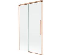 Mexen Rox mampara de ducha de 2 paneles deslizantes 100 x 150 cm, transparente, cobre cepillado - 8C9-100-001-65-00 85221 5905315707277