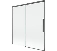 Mexen Rox mampara de ducha deslizable de 2 paneles 150 x 150 cm, transparente, gris arma cepillado - 8C9-150-001-66-00 85232 5905315707383