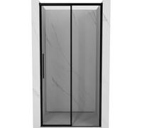 Mexen Rox puerta de ducha deslizante derecha 120 cm, marco negro, negro - 8C2-120-000-70-70-P 80612 5905315675361
