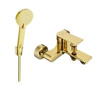 Mexen Royo R40 grifo de bañera con conjunto de ducha, dorado - 7223R40-50 3354 5907709198173