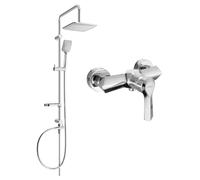 Mexen Sabre Sven conjunto de ducha empotrado con rociador de lluvia y grifo de ducha, cromo - 72140262-00 6067 5907709181519
