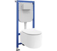 Mexen Sofia conjunto empotrado WC bastidor Tex E con taza WC Tornado y tapa de cierre suave, blanco - 610930544000T 101551 5907931047157