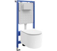 Mexen Sofia conjunto empotrado WC bastidor Tex Slim con taza WC y asiento de cierre suave, blanco - 610030540500 101539 5907931047041