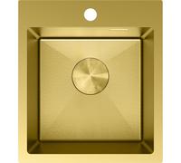 Mexen Solix fregadero de acero de 1 cubeta 400 x 450 mm, dorado HC - 6401401000-55HC 78905 5905315981455