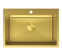Mexen Solix fregadero de acero de 1 tazón 650 x 450 mm, dorado - 6403651000-55 78920 5905315981608