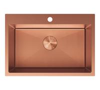 Mexen Solix fregadero de acero inoxidable 1-cámara 650 x 450 mm, cobre HC - 6403651000-65HC 78923 5905315981639