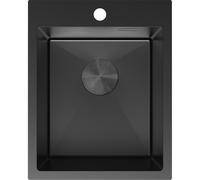 Mexen Solix fregadero de acero inoxidable de 1 compartimento 400 x 500 mm, negro - 6406401000-70 78932 5905315981721