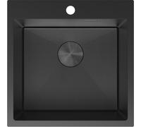 Mexen Solix fregadero de acero inoxidable de 1 compartimento 500 x 500 mm, negro HC - 6407501000-70HC 78941 5905315981813