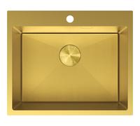 Mexen Solix fregadero de acero inoxidable de 1 compartimento 600 x 500 mm, dorado HC - 6408601000-55HC 78945 5905315981851