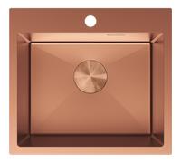 Mexen Solix fregadero de acero inoxidable de 1 cubeta 500 x 450 mm, cobre - 6402501000-65 78914 5905315981547