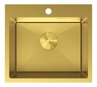 Mexen Solix fregadero de acero inoxidable de 1 cubeta 500 x 450 mm, dorado - 6402501000-55 78912 5905315981523