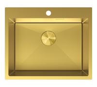 Mexen Solix fregadero de acero inoxidable de 1 cubeta 600 x 500 mm, dorado - 6408601000-55 78944 5905315981844