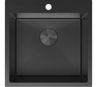Mexen Solix fregadero de acero inoxidable de 1 cuenco 500 x 500 mm, negro - 6407501000-70 78940 5905315981806