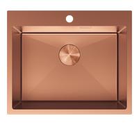 Mexen Solix fregadero de acero inoxidable de 1 seno 600 x 500 mm, cobre - 6408601000-65 78946 5905315981868