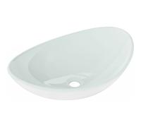 Mexen Sonia lavabo sobre encimera de vidrio 54 x 37 cm, blanco - 24145430 16231 5907709159266
