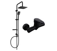 Mexen Sven conjunto de ducha exterior con cabezal de ducha y grifo de ducha Kama, negro - 72540262-70 6087 5907709181700