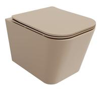 Mexen Teo inodoro sin reborde con asiento de cierre lento slim, duroplast, cappuccino mate - 30854064 15878 5907709157583