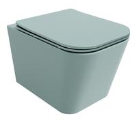 Mexen Teo taza de inodoro Rimless con asiento de cierre suave slim, duroplast, verde claro mate - 30854048 16046 5907709156302