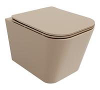 Mexen Teo taza de WC sin reborde con asiento de cierre suave slim, duroplástico, capuchino mate - 30854064 15878 5907709157583