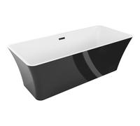 Mexen Tonia bañera exenta 170 x 75 cm, blanca/negra, rebosadero negro - 52171707575-70 46019 5905315380685