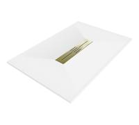 Mexen Toro plato de ducha rectangular SMC 120 x 80 cm, blanco, cubierta dorada - 43108012-G 25334 5905315227263