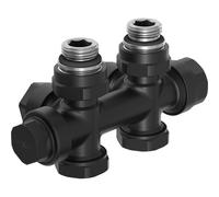 Mexen Uni-Term válvula de radiador angular/recta, Duplex, DN50, negro - W908-000-70 29133 5905315053916