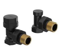 Mexen Uni-Term válvulas de radiador angulares, negras - W901-000-70 26381 5905315053565