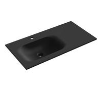 Mexen Vela lavabo encastrado en encimera izquierda 91 x 46,5 cm, negro mate - 25239071L 54601 5905315948885