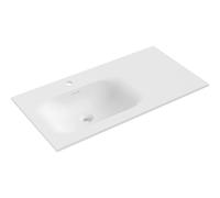 Mexen Vela lavabo encastrado en encimera izquierdo 91 x 46,5 cm, blanco mate - 25239001L 54578 5905315948656