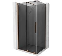 Mexen Velar cabina de ducha corredera 110 x 70 cm, grafito, oro rosa - 871-110-070-41-60 48462 5905315294654