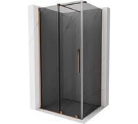 Mexen Velar cabina de ducha corredera 120 x 80 cm, grafito, oro rosa - 871-120-080-41-60 48491 5905315294753