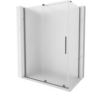 Mexen Velar cabina de ducha corredera 140 x 80 cm, escarcha, metal gun - 871-140-080-31-95 44543 5905315291530