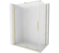Mexen Velar cabina de ducha corredera 140 x 80 cm, escarchado, dorado cepillado - 871-140-080-31-55 41451 5905315288738