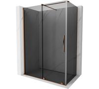 Mexen Velar cabina de ducha corredera 140 x 80 cm, grafito, oro rosa - 871-140-080-41-60 48529 5905315294890
