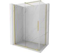 Mexen Velar cabina de ducha corredera 160 x 75 cm, transparente, oro cepillado - 871-160-075-01-55 24282 5905315217714