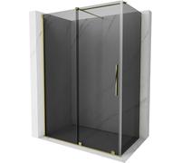 Mexen Velar cabina de ducha corredera 160 x 85 cm, grafito, dorado - 871-160-085-41-50 47380 5905315293909