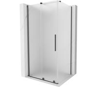 Mexen Velar cabina de ducha corredera 90 x 80 cm, escarchado, gris oscuro cepillado - 871-090-080-31-66 43879 5905315290038